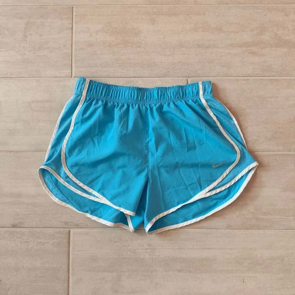 Women's Nike Tempo Dri-FIT Mid-Rise 3-in Running Shorts Blue/White Lined Medium